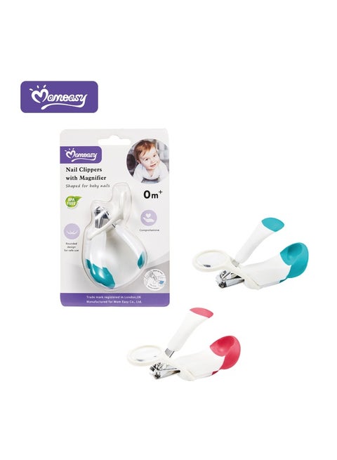 مقص أظافر الأطفال مع عدسة مكبرة - قص آمن وسهل 46005 أزرق
