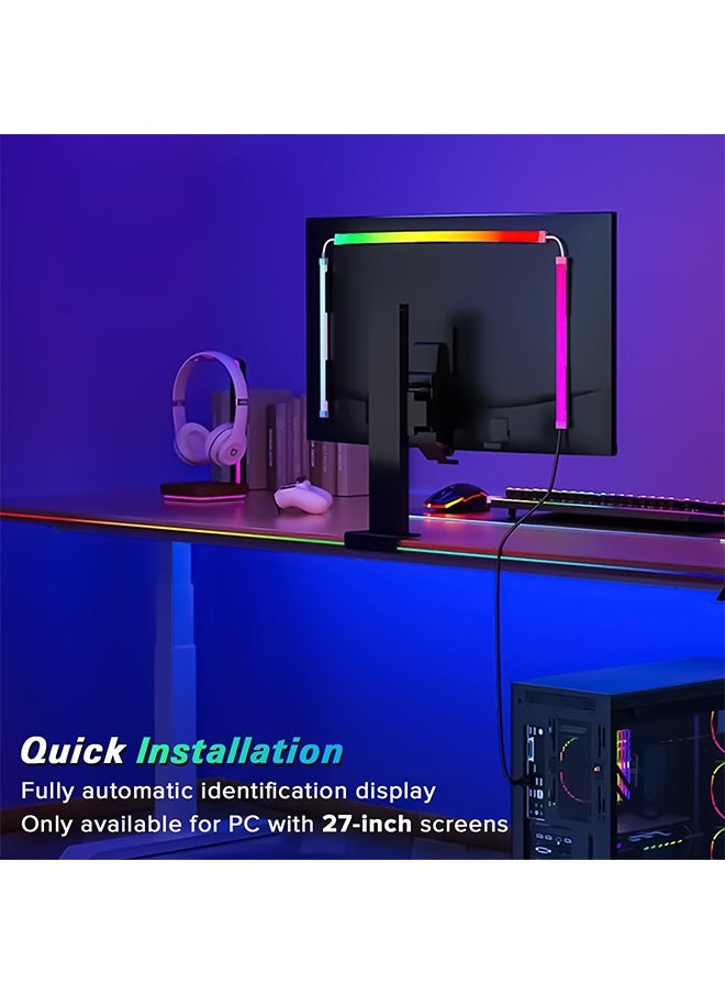 MVAQKLM - إضاءة خلفية RGB لشاشة كمبيوتر مقاس 27 بوصة، مزامنة شريط إضاءة LED مع لون الشاشة والموسيقى لأفلام الألعاب وما إلى ذلك، التحكم في البرامج، يعمل بمنفذ USB - Image 1