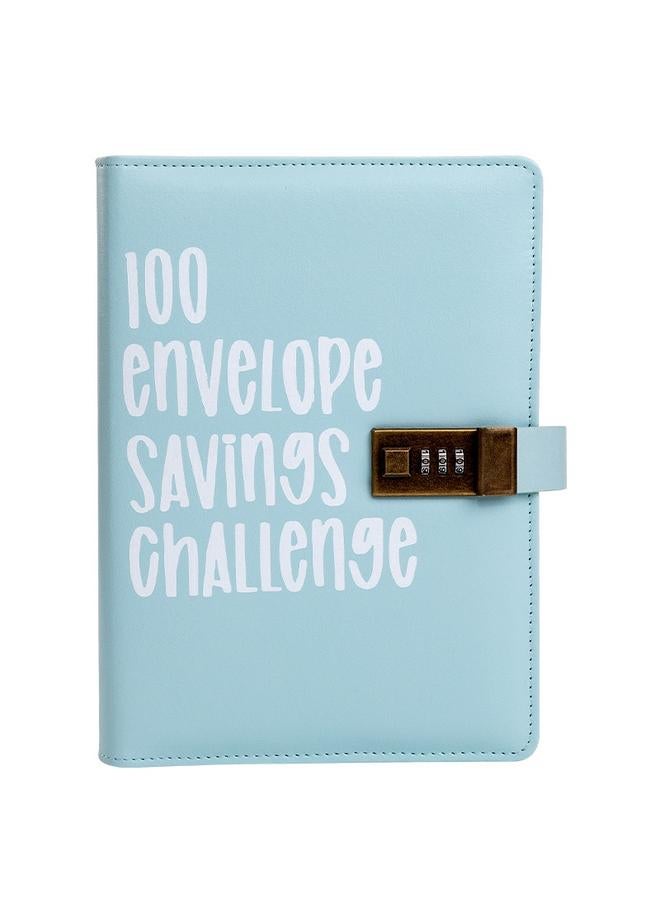 Bluejw Cross-border 100 Envelope Challenge 100 Notepad Password Lock Hand Ledger Loose-leaf Savings. - Image 1