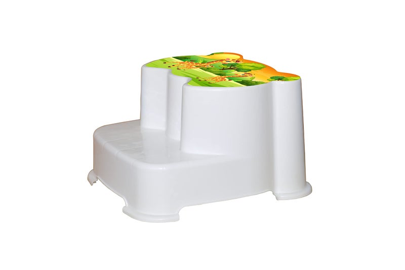 Techhark® Kids Toilet Training Set with Step Stool and Potty Seat, Safari Giraffe Design, Yellow and White - Image 5