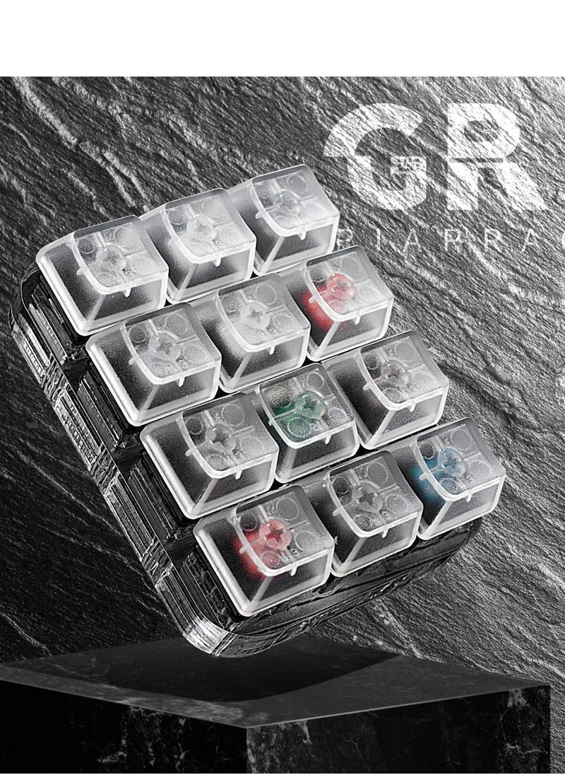 Generic - Griarrac Cherry MX Switch Tester Switch Sampler Mechanical Keyboards 12-Key Switch Testing Tool, with Keycap Puller and Switch O Rings (Includes Cherry MX Silent Speed) - Image 1