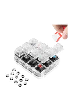 Griarrac Cherry MX Switch Tester Switch Sampler Mechanical Keyboards 12-Key Switch Testing Tool, with Keycap Puller and Switch O Rings (Includes Cherry MX Silent Speed)