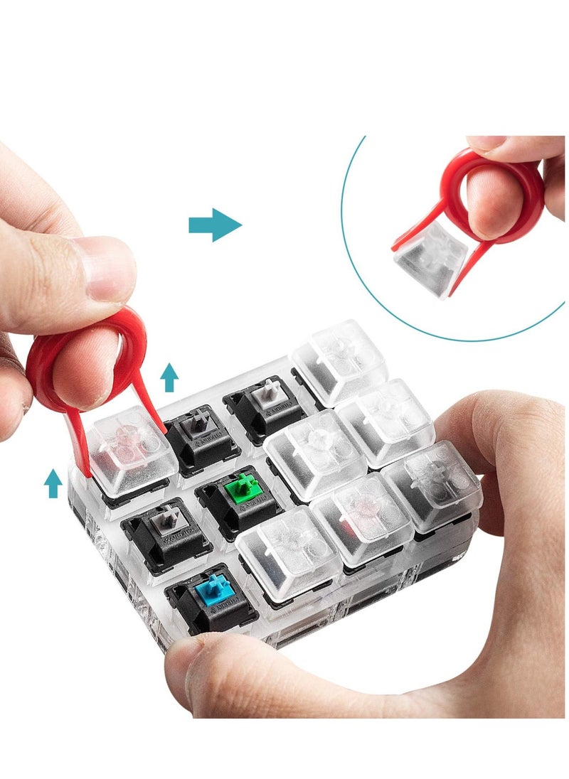 Generic - Griarrac Cherry MX Switch Tester Switch Sampler Mechanical Keyboards 12-Key Switch Testing Tool, with Keycap Puller and Switch O Rings (Includes Cherry MX Silent Speed) - Image 1