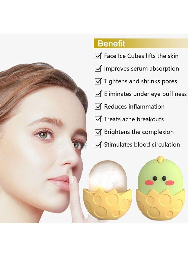 إسكدنيا أسطوانة الثلج للوجه والعينين، أسطوانة ثلج من السيليكون للعناية بالبشرة، أسطوانة ثلج للوجه، حامل ثلج، تجميل للعناية الذاتية لتخفيف انتفاخ العين، إزالة الخطوط الدقيقة، تقليل حب الشباب، هدية تجميل - Image 3