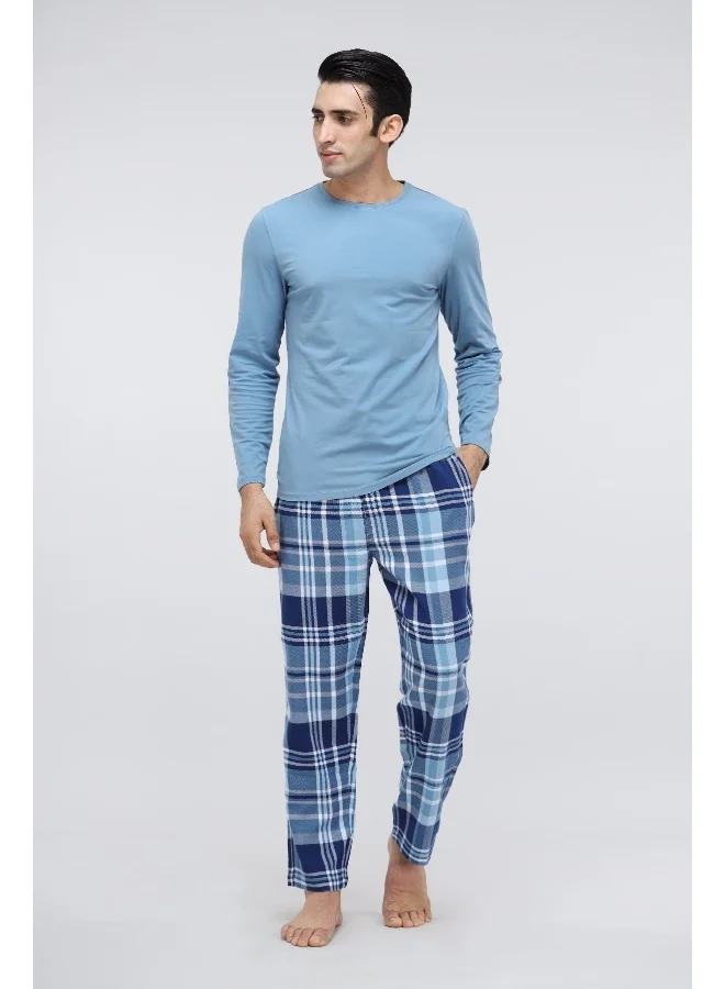 NeceSera Men's Plaid flannel Pajamas