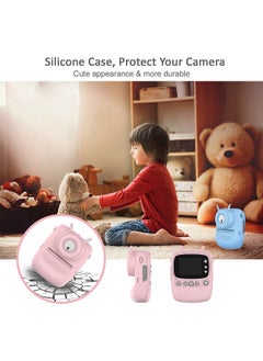 Caméra vidéo numérique portable pour enfants à impression instantanée avec  haute résolution vidéo 1080p 18MP 2,3 pouces grand écran cadres photo  amusants marqueurs colorés impression papier autocollants corde à suspendre  pour garçons