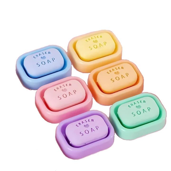 Parshya Mini Soap Eraser Rubber for Kids Girls Boys Childern Birthday Return Gift,Classroom Non Dust Eraser Birthday Return Gift School College Stationery Suppliers(Pack of 2pcs) - Image 1