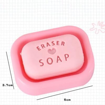 Parshya Mini Soap Eraser Rubber for Kids Girls Boys Childern Birthday Return Gift,Classroom Non Dust Eraser Birthday Return Gift School College Stationery Suppliers(Pack of 2pcs) - Image 3