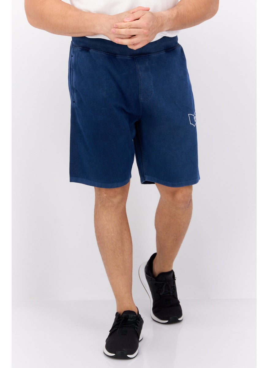 GAS Men Brand Logo Basic Short, Indigo  - Image 1