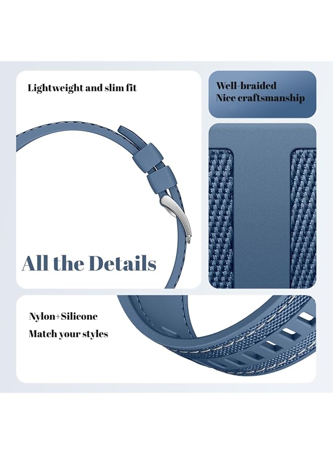 إيروريكس سوار متوافق مع ساعة هواوي جي تي 5 جي تي 5 برو 2024 مقاس 46 مم جي تي 4 جي تي 4 برو جي تي 3 جي 3 برو مقاس 46 مم ساعة هواوي 4 4 برو حزام بديل من مادة النايلون والسيليكون مقاس 22 مم للرجال والنساء - Image 4