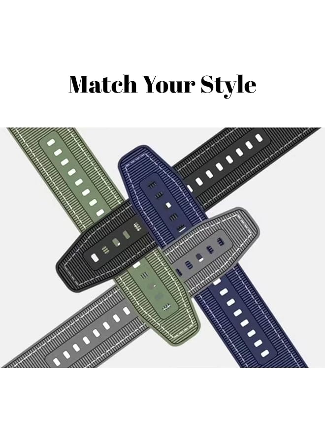 إيروريكس سوار متوافق مع ساعة هواوي جي تي 5 جي تي 5 برو 2024 مقاس 46 مم جي تي 4 جي تي 4 برو جي تي 3 جي 3 برو مقاس 46 مم ساعة هواوي 4 4 برو حزام بديل من مادة النايلون والسيليكون مقاس 22 مم للرجال والنساء - Image 3