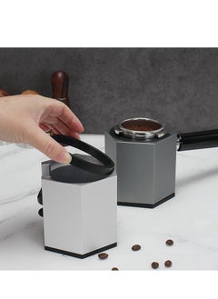 SYOSI Coffee Portafilter Holder, Espresso Tamper Stand, Aluminum Alloy Espresso Portafilter Stand for Most 51mm, 53mm, 54mm, 58mm Coffee Portafilter (Hexagon,Silver)  - Image 2