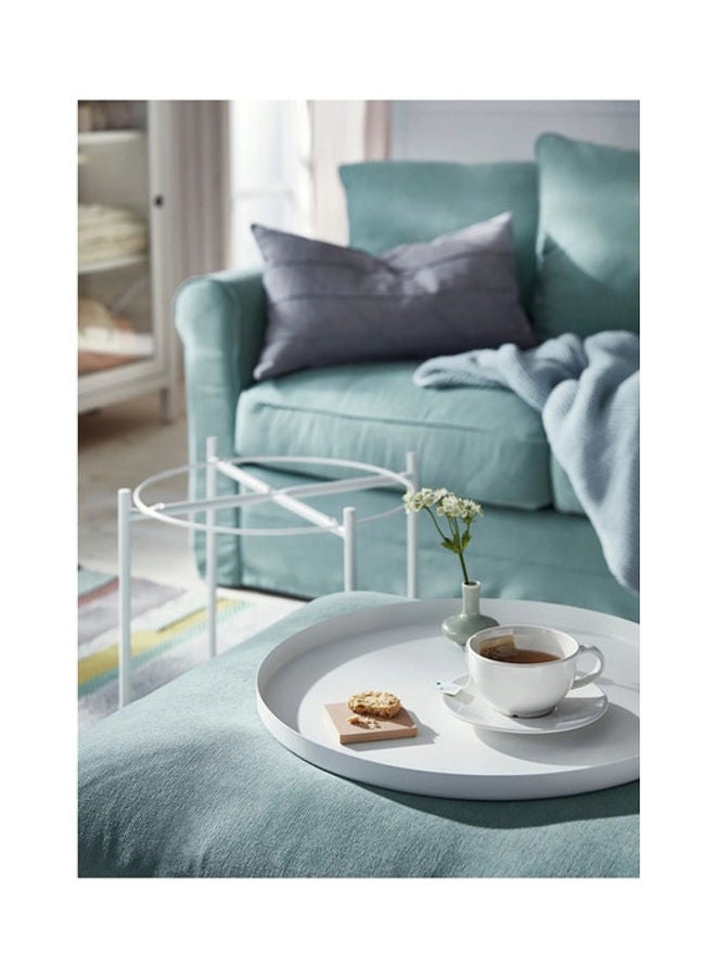 Roman Gifts Round Tray Table White 45x45x53cm - Image 3