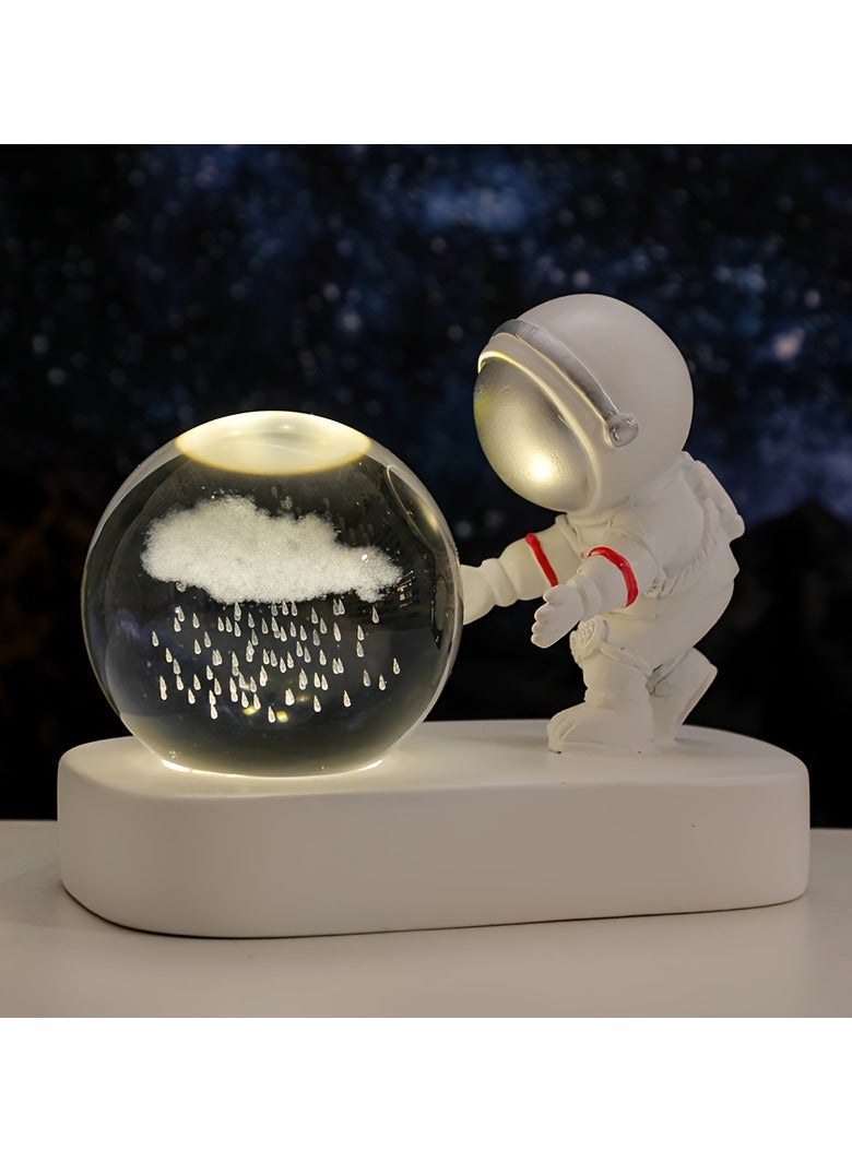 ارواق مصباح طاولة رائد فضاء يعمل عبر USB بإضاءة ليلية وديكور فضائي عصري للمنزل أو المكتب أو كهدية