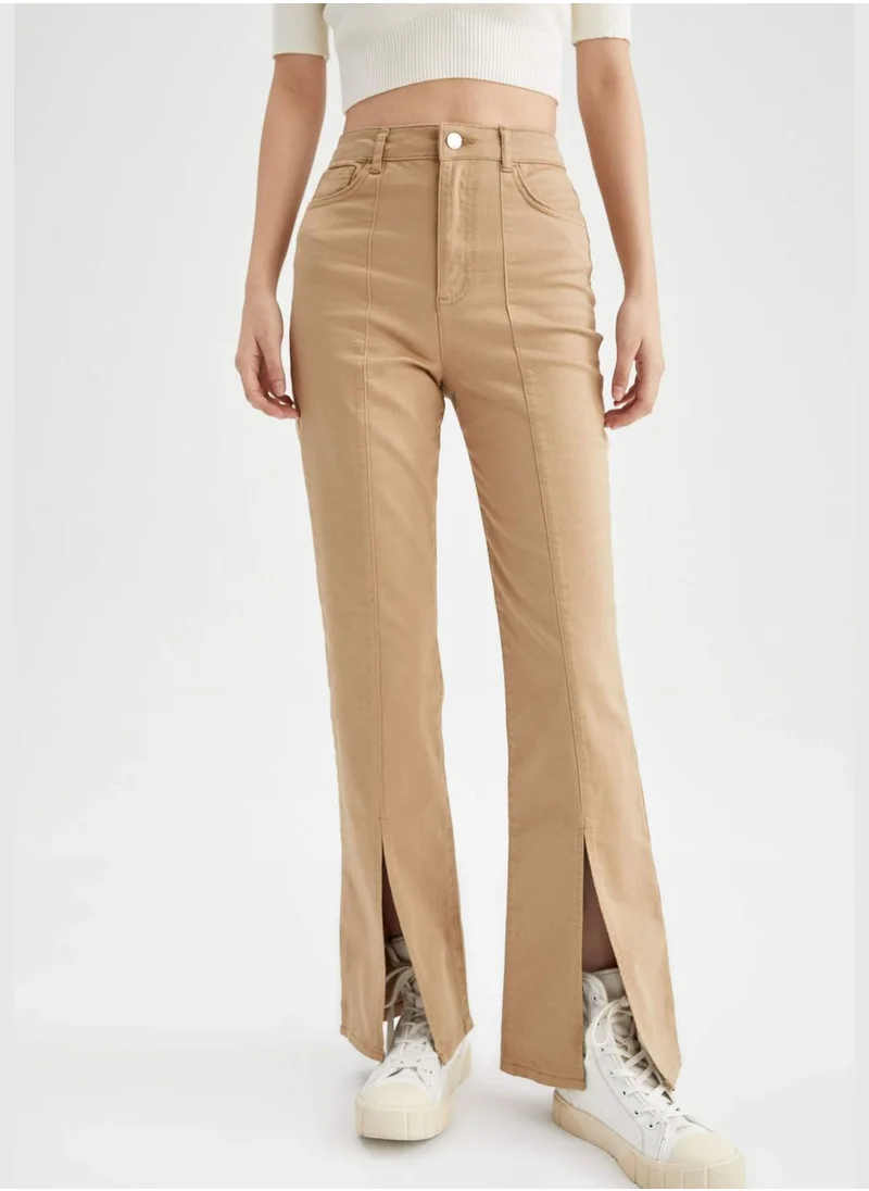 ديفاكتو Hig Waisted Side Split Culottes