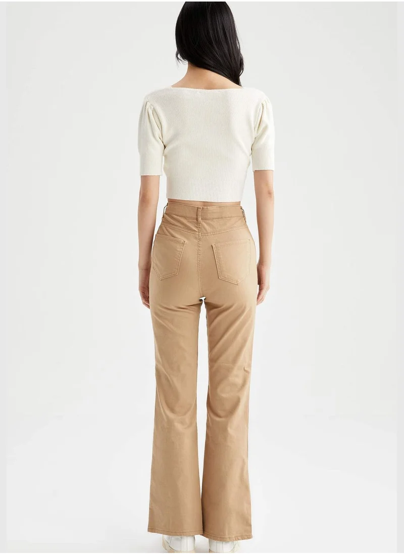 ديفاكتو Hig Waisted Side Split Culottes