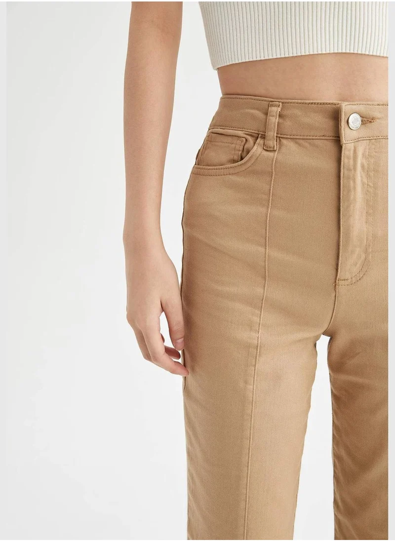 ديفاكتو Hig Waisted Side Split Culottes