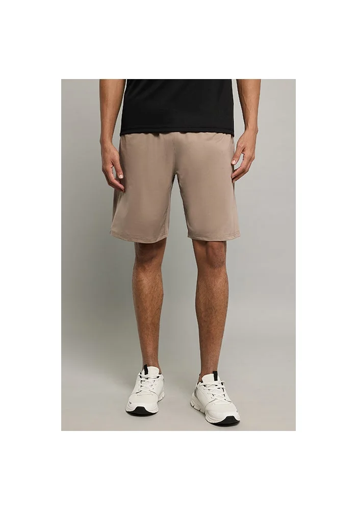 R&b Solid Active Shorts with Elastic Waist