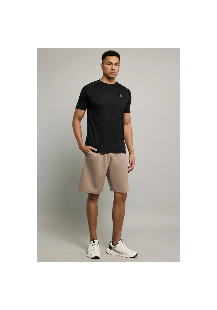 R&b Solid Active Shorts with Elastic Waist