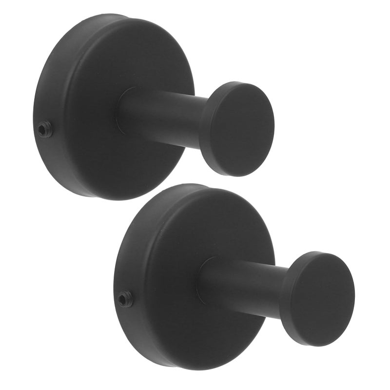 2 Pack Stainless Steel Heavy Duty Wall Hooks for Towels Coats Bathroom Kitchen Modern Design - Image 2