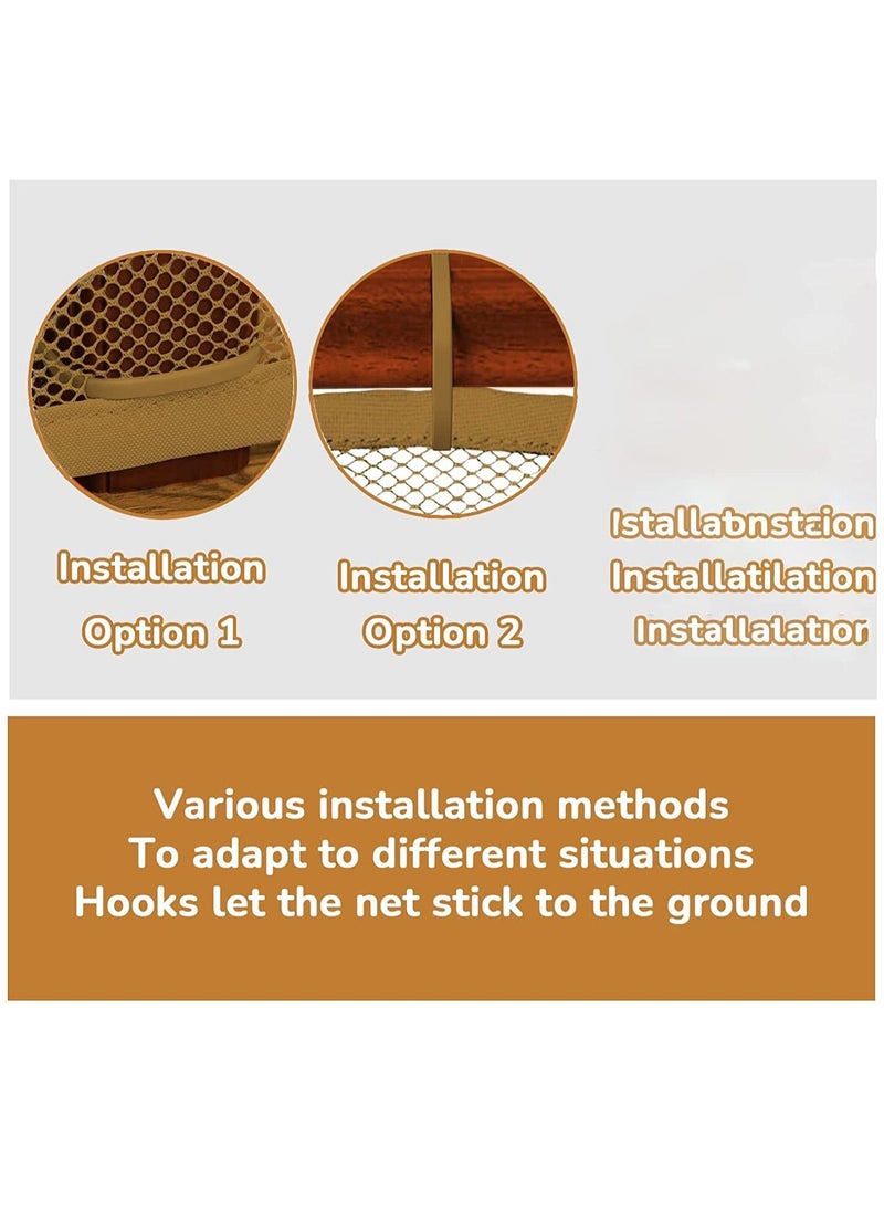 Excefore Children's Stair Net, Safety Net Baby Stair Railing Protection Net for Children, Small Pets, Toys - Indoor and Outdoor (3m*78cm) White - Image 5