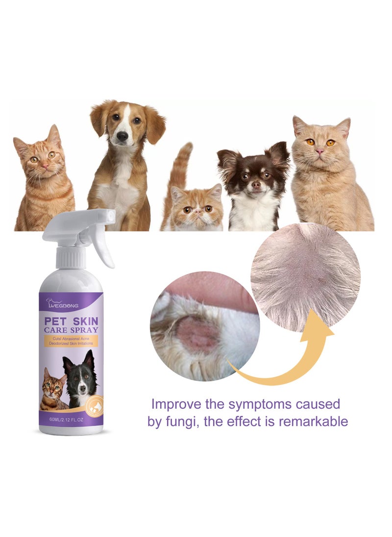 YEGBONG - 60ml Pet Skin Relief Spray to relieve dog and cat skin itching, remove mites, relieve itching, clean and care - Image 1