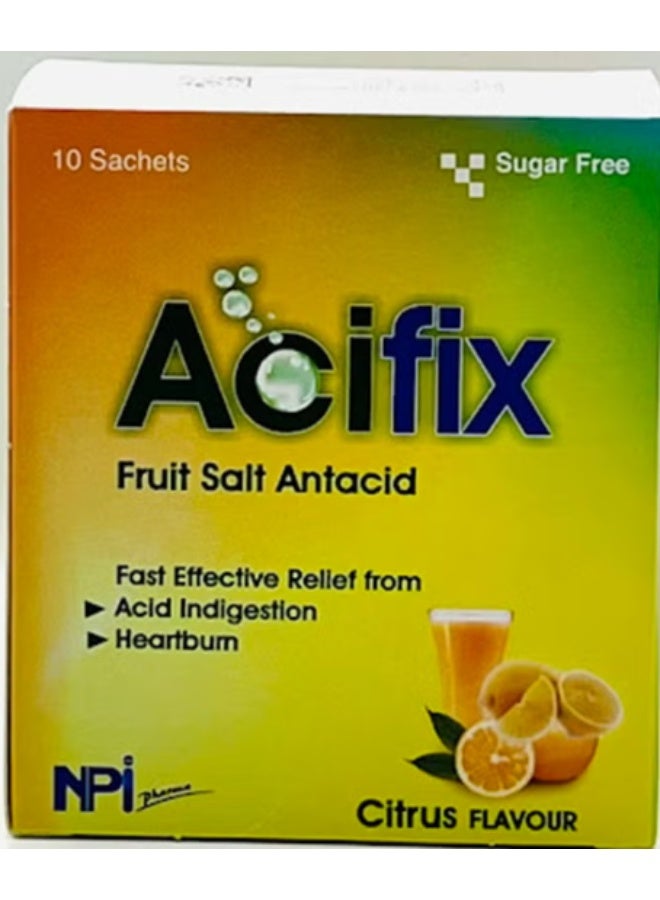 Acifix Sachets Citrus Flavour,  5G X10