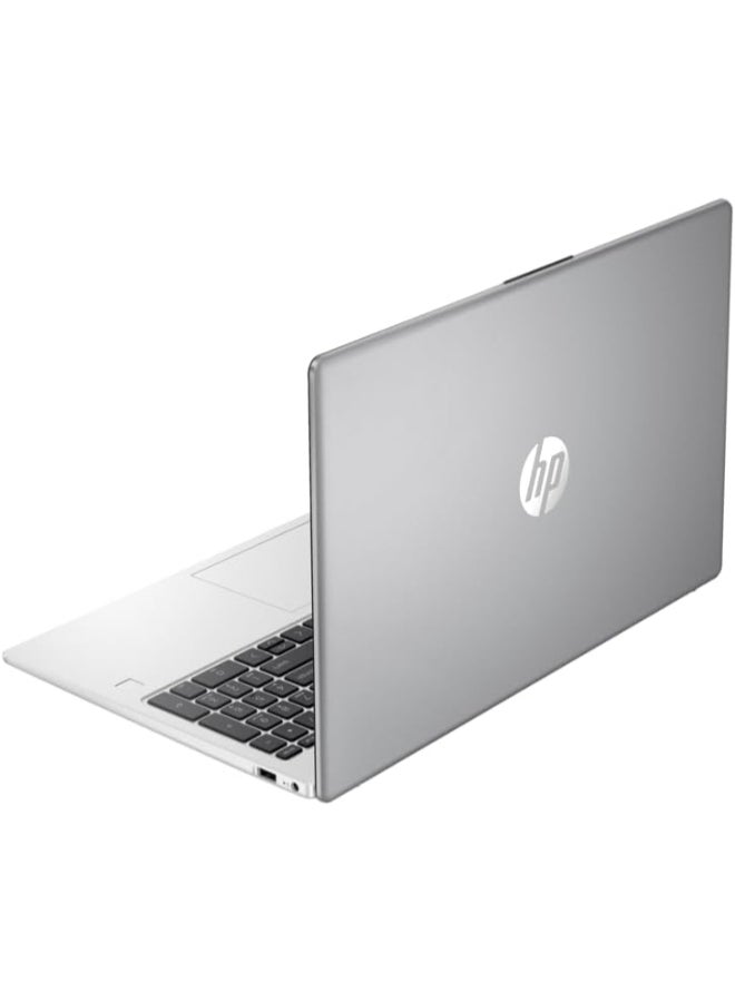HP لابتوب 250 G10 بشاشة 15.6 بوصة عالية الدقة بالكامل، معالج Intel Core i5-1335U، ذاكرة وصول عشوائي 8 جيجابايت DDR4، قرص صلب SSD سعة 512 جيجابايت، نظام تشغيل DOS (بدون ويندوز)، معالج رسومات Intel Iris Xe، يدعم اللغتين الإنجليزية والعربية، لون فضي توربو الإنجليزية/العربية - Image 4