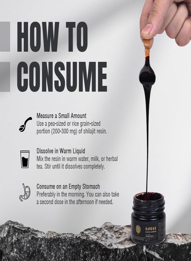 Bargad Pure Himalayan Shilajit Resin High Potency for Men & Women | Lab Tested | Gold Grade 100% Pure Shilajit with Fulvic Acid & 85+ Trace Minerals for Energy Boost & Immune Support | 30 Gm - Image 2