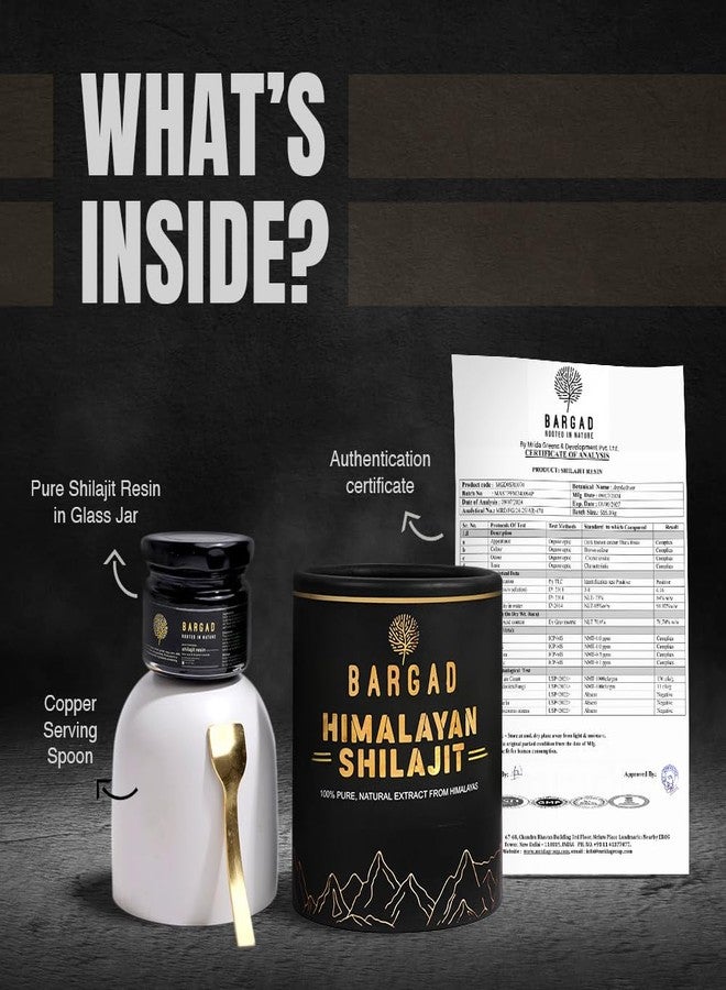 Bargad Pure Himalayan Shilajit Resin High Potency for Men & Women | Lab Tested | Gold Grade 100% Pure Shilajit with Fulvic Acid & 85+ Trace Minerals for Energy Boost & Immune Support | 30 Gm - Image 3