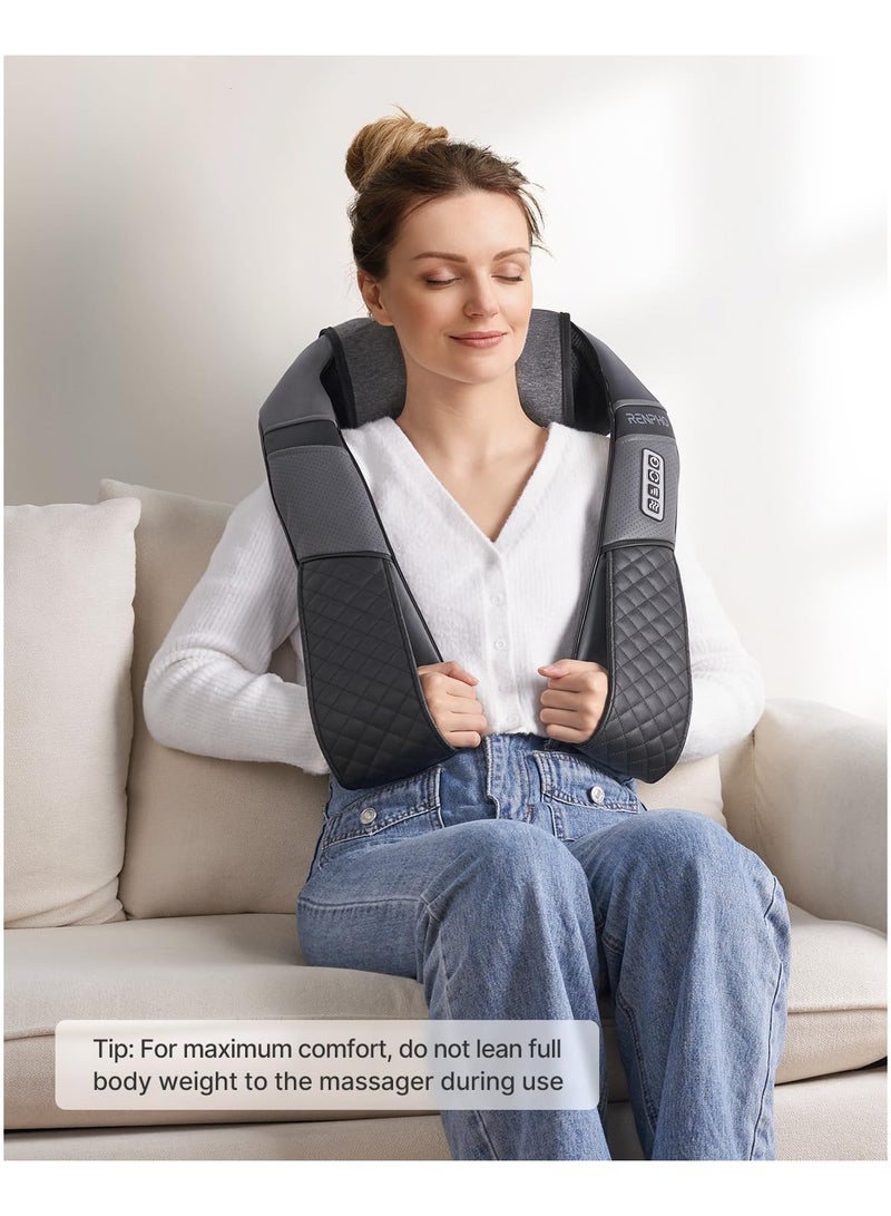 رينفو RENPHO Back Neck Massager with Heat, Shiatsu Shoulder Massager with Electric Deep Tissue Kneading Massage - Image 2