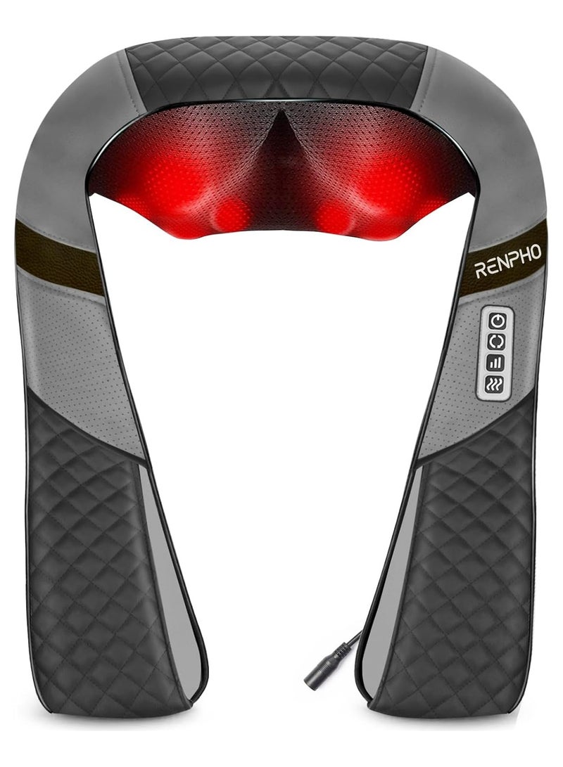 رينفو RENPHO Back Neck Massager with Heat, Shiatsu Shoulder Massager with Electric Deep Tissue Kneading Massage - Image 1