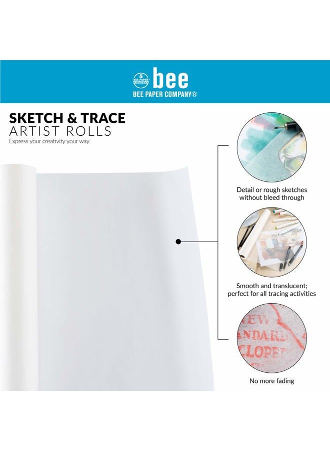 Bee Paper Company White Sketch and Trace Roll, 18-Inch by 20-Yards - Image 2