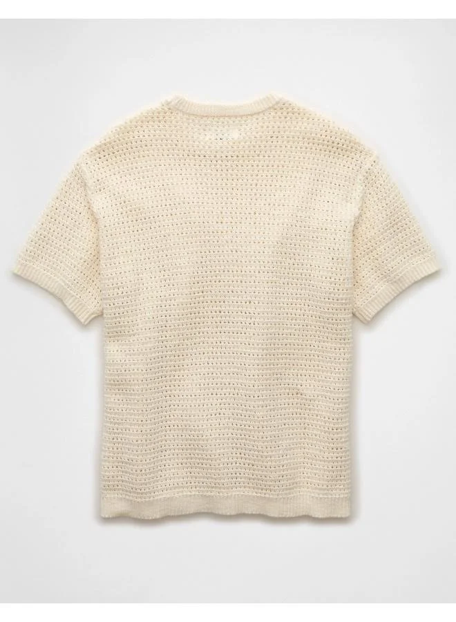 American Eagle AE Open Knit Sweater T-Shirt