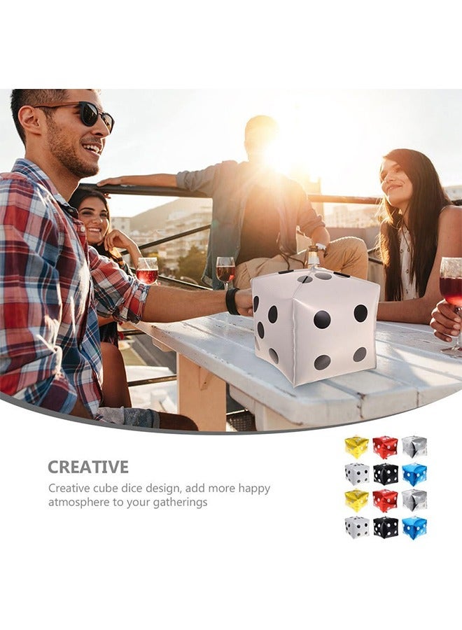 12 قطعة جامبو كبيرة قابلة للنفخ نرد ، 12 بوصة نفخ النرد الكبيرة زينة حفلات النرد الملونة النرد مجموعة النرد الكبيرة مجموعة للألعاب الداخلية والخارجية موضوع الحفلات (ستة ألوان) - Image 3