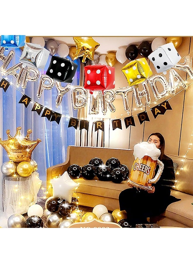 12 قطعة جامبو كبيرة قابلة للنفخ نرد ، 12 بوصة نفخ النرد الكبيرة زينة حفلات النرد الملونة النرد مجموعة النرد الكبيرة مجموعة للألعاب الداخلية والخارجية موضوع الحفلات (ستة ألوان) - Image 5