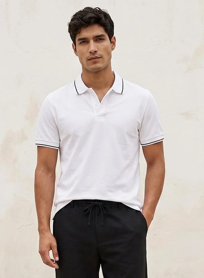 Splash FAV Basic Short Sleeves Textured Polo T-shirt
