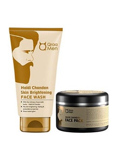 Men Haldi Chandan Uplifting Face Therapy Pack Of Face Wash And Face Pack 220 G (Pack Of 2)