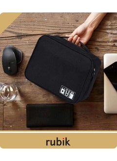 Travel Universal Cable Organizer Waterproof Carrying Bag, Gadgets Electronics Accessories Storage Case for Charger, USB Cables, Earphone, Ipad Mini, Phone, SD Card, Power Bank - Black - pzsku/ZE6A23B91A633A6F5F3BFZ/45/_/1657712542/2cecf2ad-a86c-4f69-9579-9a1920a0b3dd