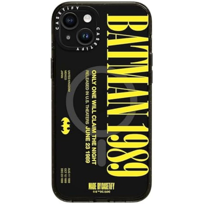 Casetify Impact iPhone 15 Plus Case 【Batman Co-Lab / 4X Military Grade Drop Tested / 8.2ft Drop Protection/Compatible with Magsafe】 - Batman 1989 - Clear Black - Image 5