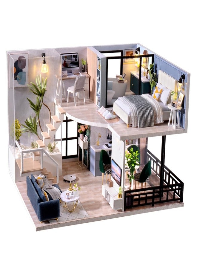 RHZN Miniature House Kit, Dollhouse Kit, Miniature Kit, DIY Mini House Building Kit for Adult - Image 1