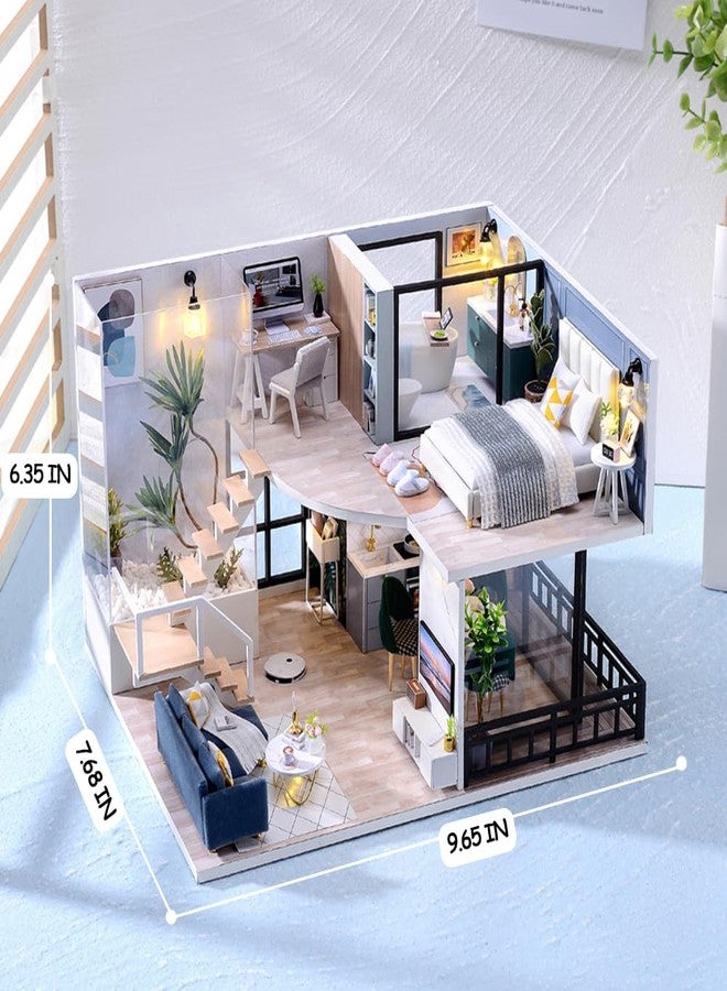 RHZN Miniature House Kit, Dollhouse Kit, Miniature Kit, DIY Mini House Building Kit for Adult - Image 2