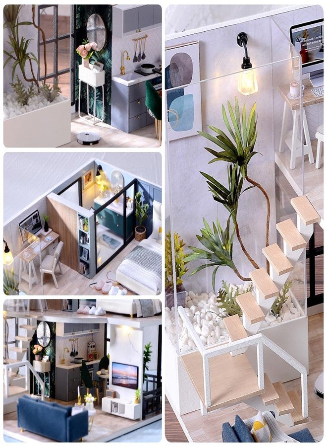 RHZN Miniature House Kit, Dollhouse Kit, Miniature Kit, DIY Mini House Building Kit for Adult - Image 4