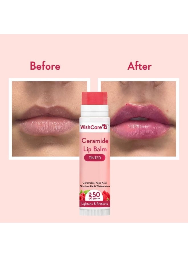 Tinted Ceramide Lip Balm with SPF50 PA+++ - Kojic Acid & Niacinamide - For Lip Lightening - Image 2