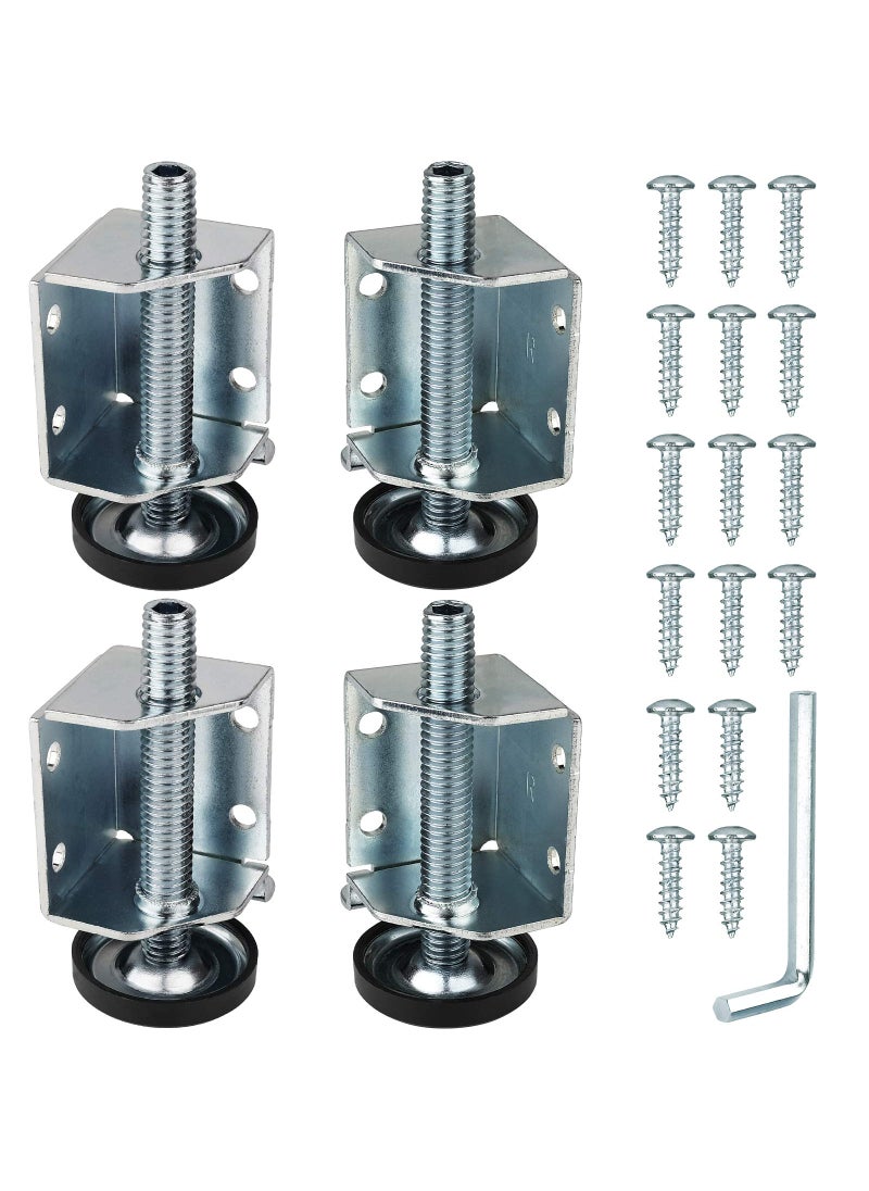 Anwenk Anwenk Corner Leveling Feet Heavy Duty Furniture Levelers Adjustable Table Leg Leveler for FurnitureTable Cabinets WorkbenchShelving Units and More 2Pair 4 Pieces 