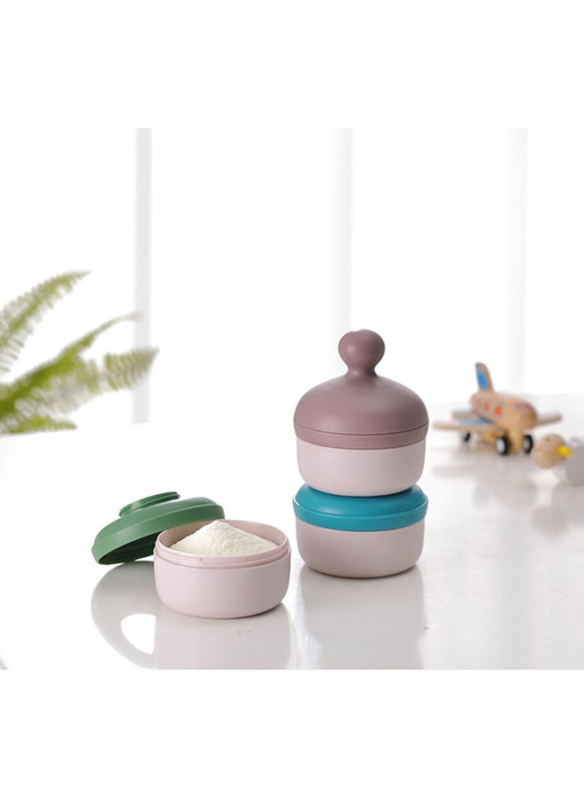 LuQu Baby Milk Powder Container 3-Layer Leak Proof Portable Storage Box with Individual Lids for Travel Daily Use - Image 4