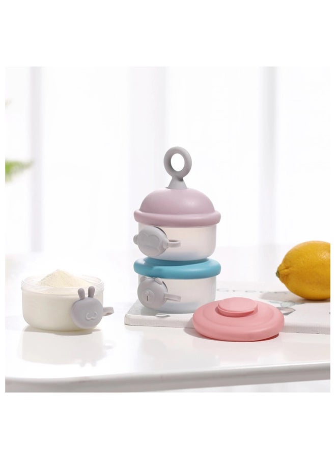 LuQu Baby Milk Powder Container 3-Layer Leak Proof Portable Storage Box with Individual Lids for Travel Daily Use - Image 5