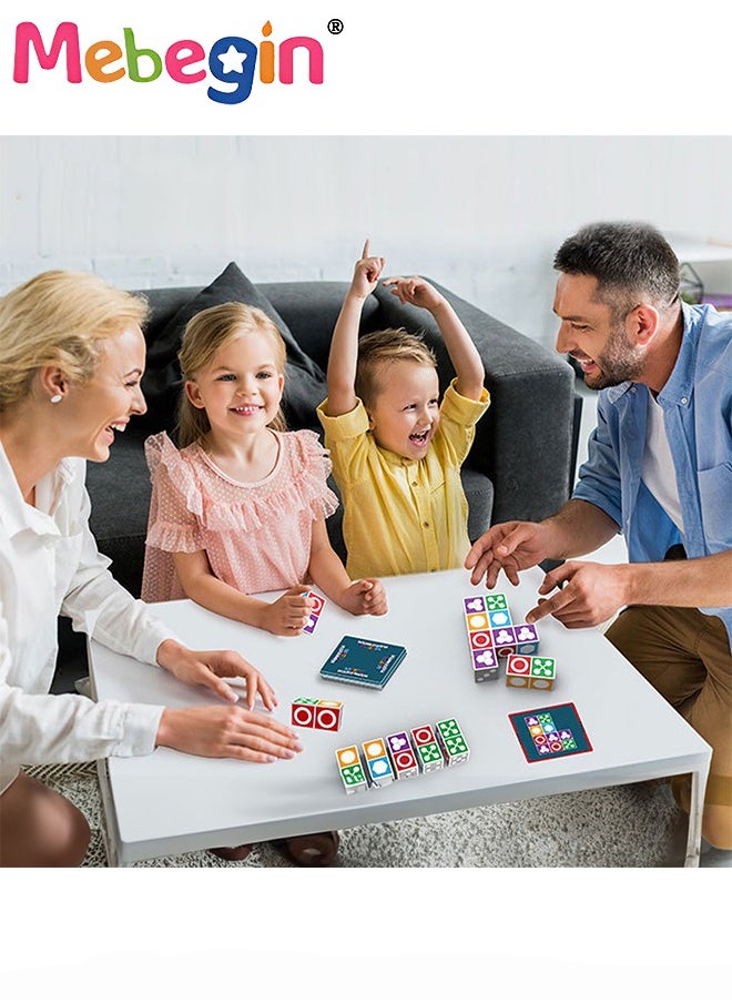 MEBEGIN - Fun Match Puzzle Board Game, Pattern Block Puzzles Games, Educational Spatial and Analytical Toy for Kids, Pattern Matching Game, Popular Family Board Games for Kids and Adults, Good for Increasing Children's Spatial Cognition and Logical Reasoning Skills - Image 1