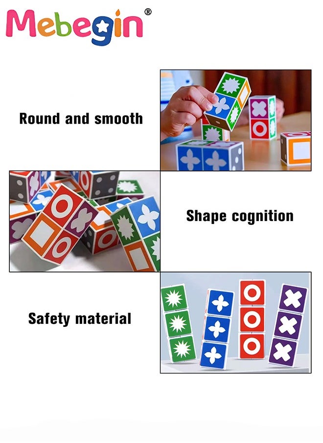 MEBEGIN - Fun Match Puzzle Board Game, Pattern Block Puzzles Games, Educational Spatial and Analytical Toy for Kids, Pattern Matching Game, Popular Family Board Games for Kids and Adults, Good for Increasing Children's Spatial Cognition and Logical Reasoning Skills - Image 1