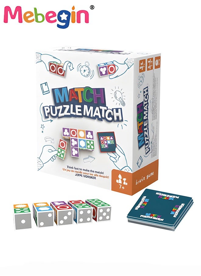 MEBEGIN - Fun Match Puzzle Board Game, Pattern Block Puzzles Games, Educational Spatial and Analytical Toy for Kids, Pattern Matching Game, Popular Family Board Games for Kids and Adults, Good for Increasing Children's Spatial Cognition and Logical Reasoning Skills - Image 1